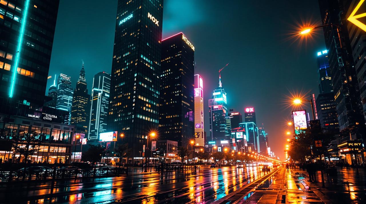 城市光影：夜幕下的都市脉搏